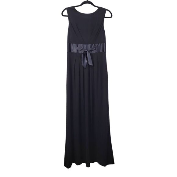 David Meister Black Cowl Back Full Length Gown - Picture 1 of 5